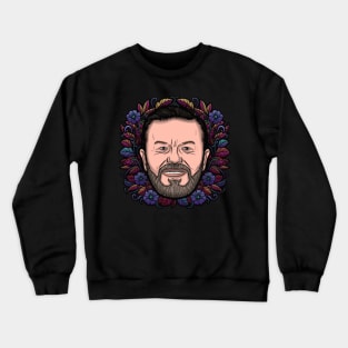 Ricky Gervais (Flowered) Crewneck Sweatshirt